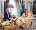 الملك سلمان يستقبل الرئيس سليمان في قصر اليمامة
